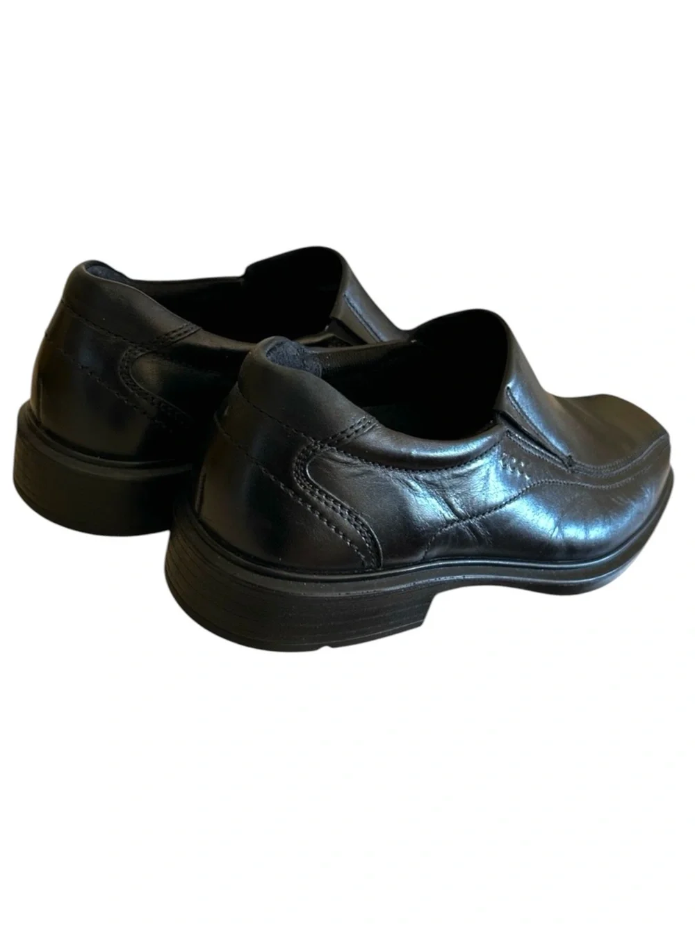 Ecco Classic Black Leather Helenski Loafer Slip-on Men's Size EU40 US 6-6.5